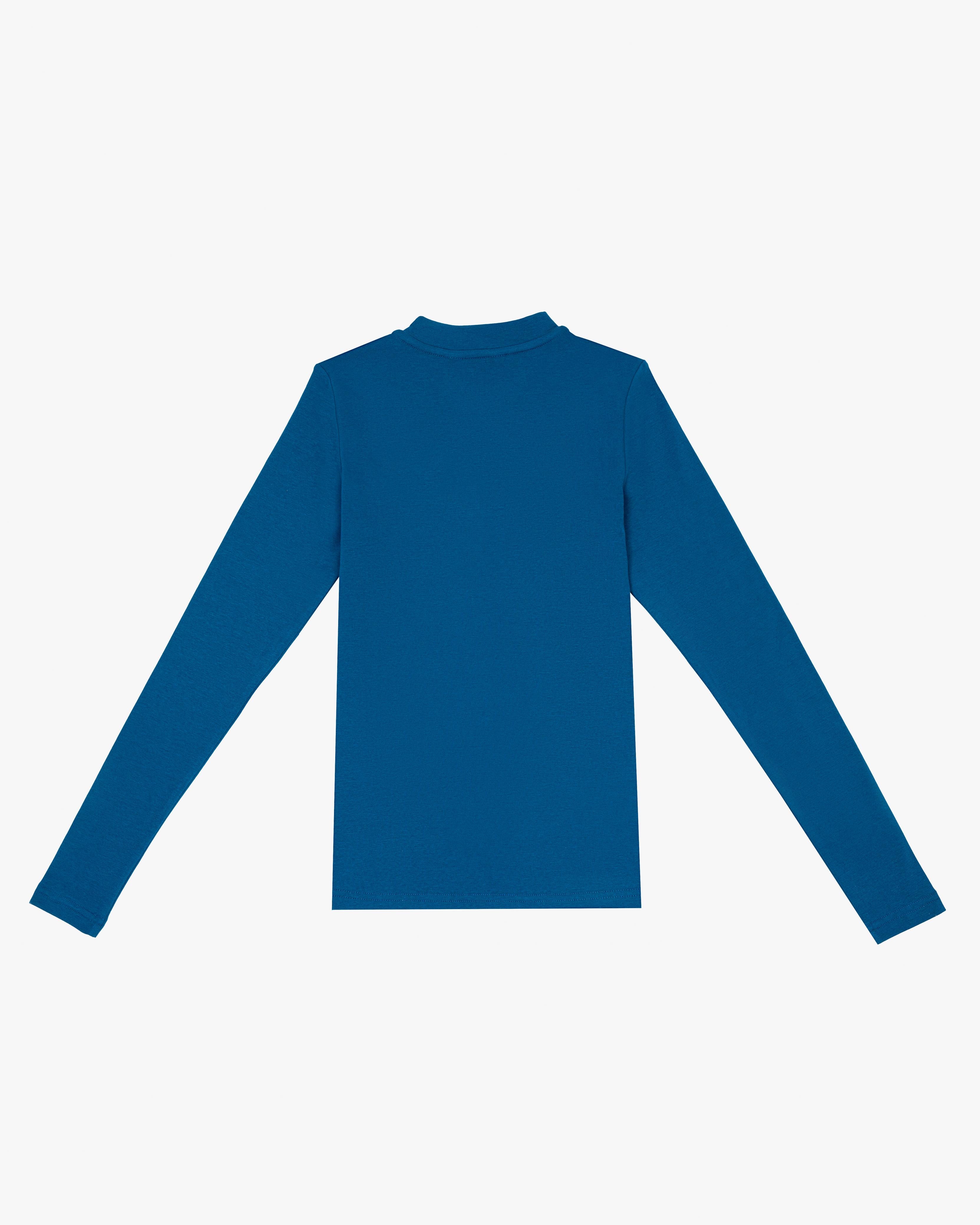 PEACOCK BLUE LONG SLEEVE TOP