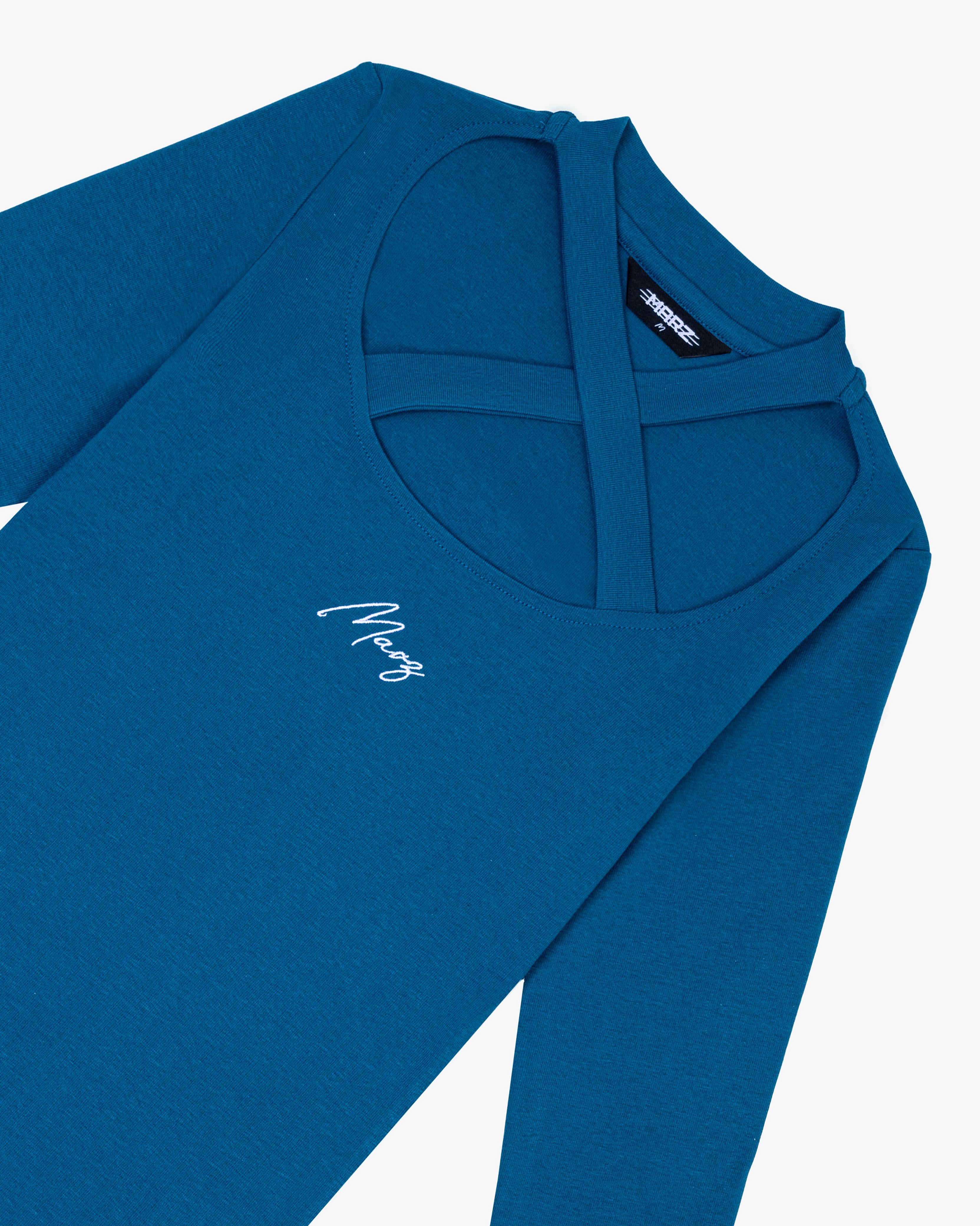 PEACOCK BLUE LONG SLEEVE TOP